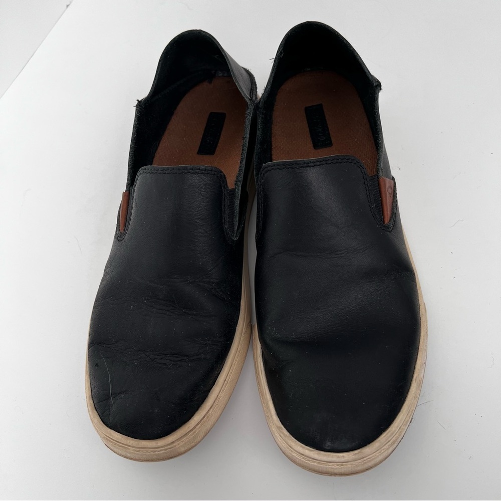 Olukai Pehuea Leather Sneaker Slip-Ons. Womens Size 8.
